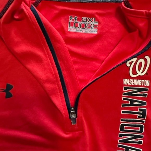 Washington Nationals 1/4 Zip Pullover Shirt - Picture 4 of 6